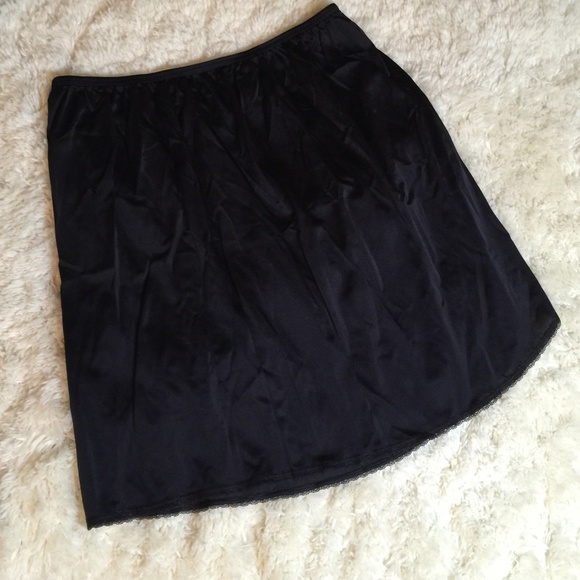 Vanity Fair Other - Vanity Fair Black Half Slip